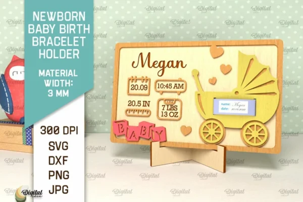 Letrero Para Bebe Recien Nacido Creativo Digital